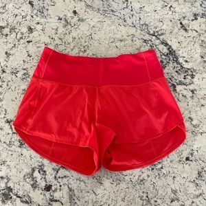 Lululemon High Rise Speed Up Shorts